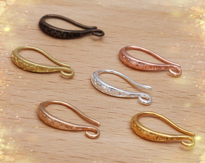 10pc(5pairs) 14.5x8.5mm small brass made patterned earring hooks fz87-pls pick a size