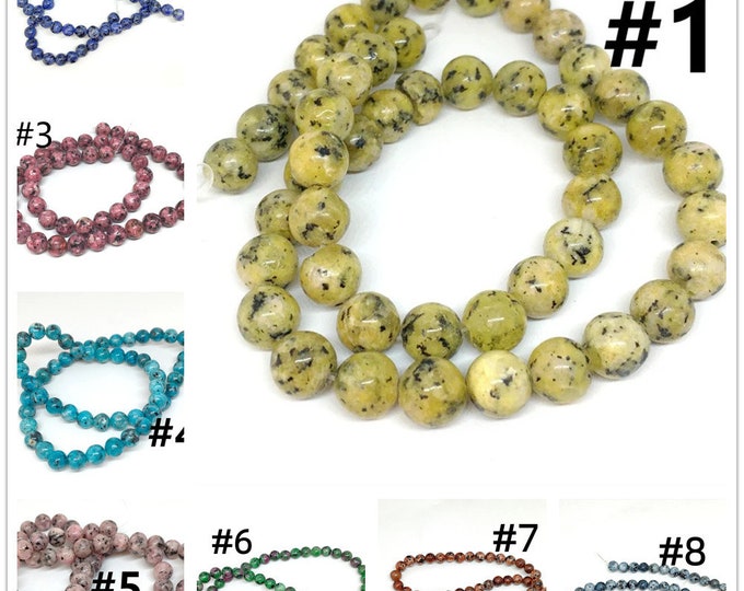 15 inch Dyed Labradorite round 6mm(60 beads)-pls pick a color
