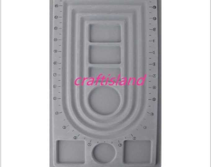 1pc  Grey Plastic Bead Design Board,Beading Board, Jewelry Making Supplies