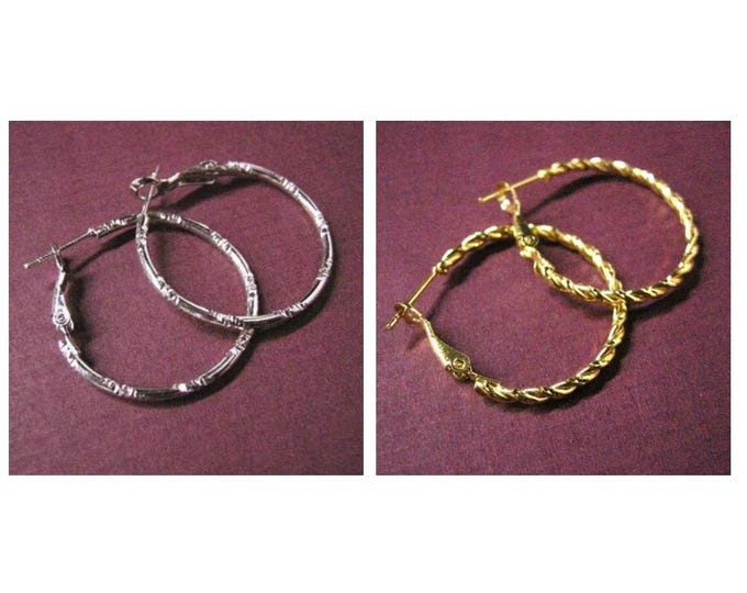 6pc(3pairs)  30mm hoop earrings-pls pick a color