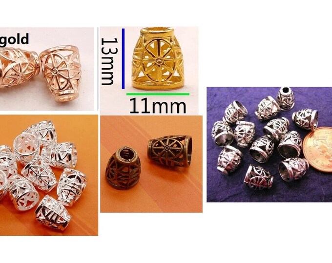 12pc 13x11mm metal alloy bead caps-Pls pick a color