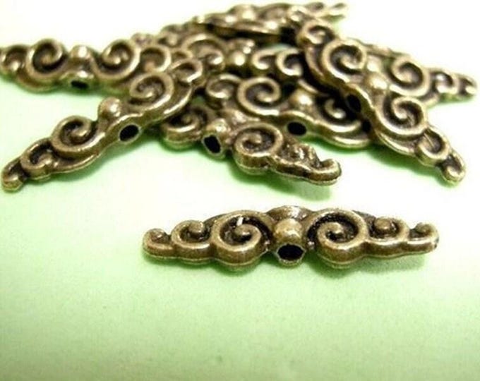 10pc antique bronze finish metal fancy spacer/beads-1417