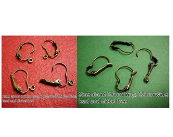12pc Nickel Free French Earring Hooks – Lead Free, Hypoallergenic – Choose Your Color! Jewelry Making Supplies