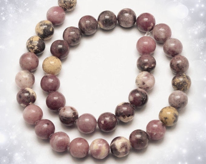 15 Inch Strand Of Plum Blossom Jasper  Beads -pls pick a size