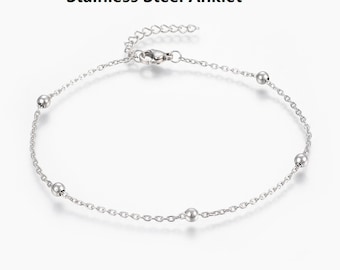 2pc 9inch Stainless Steel Anklets-LL1506