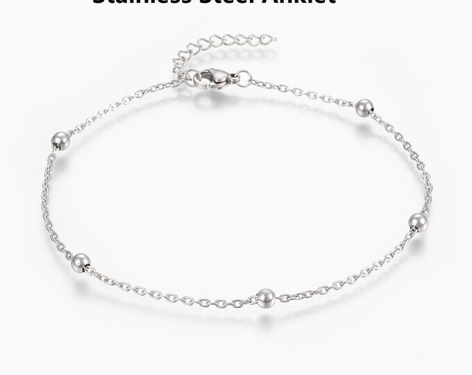 2pc 9inch Stainless Steel Anklets-LL1506