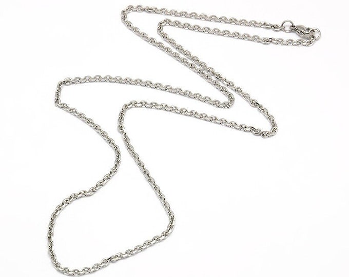 Wholesale 5 pc of 23.5 inches stainless steel cable link chain necklaces 4x3x1mm-LL1173