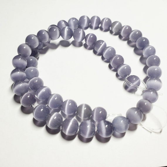 1 strand round cat eye glass beads- pls pick a size