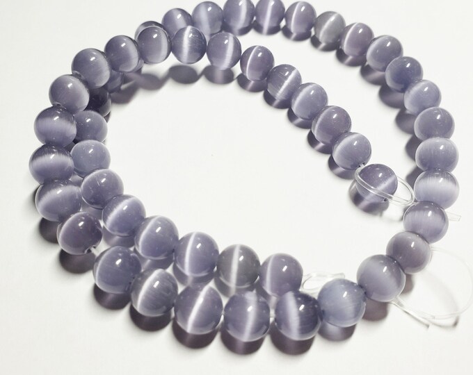 1 strand round cat eye glass beads- pls pick a size