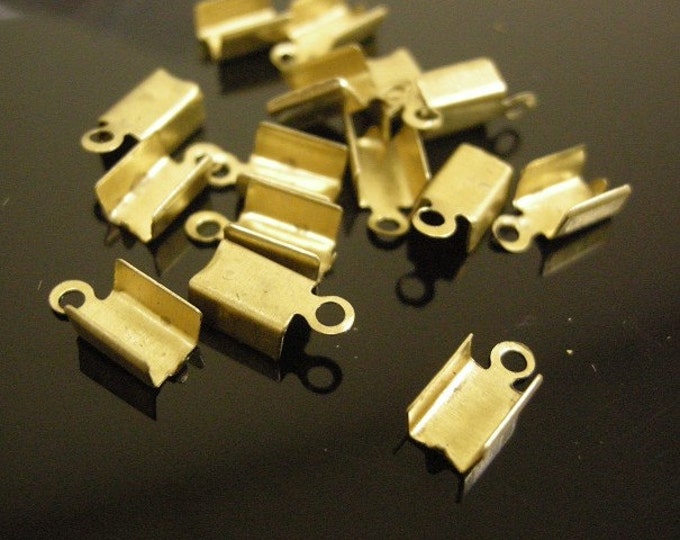 50pc unplated fold over cord tips-880
