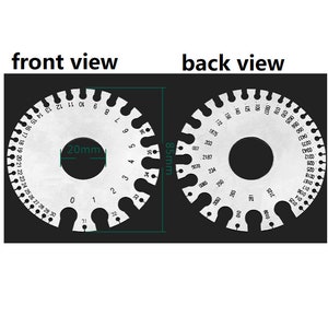 0-36 Round AWG SWG Wire Gauge Thickness Ruler Gauge Diameter Stainless Steel Measurer Tool