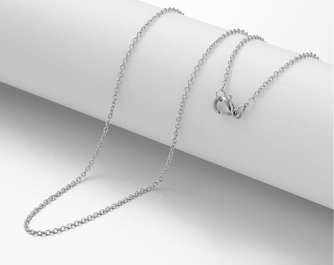 Wholesale 10 pc of   stainless steel cable chain(2x1.5mm) necklaces -pls pick a length