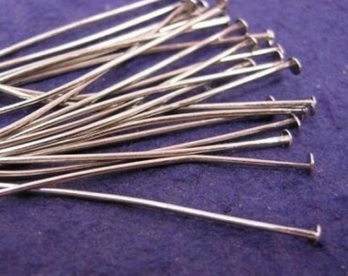 100 pcs  nickel look head pins gauge 20-pls pick a length