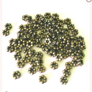 100pcs 3mm Antique Finish Cute Daisy Metal Bead Spacer-pls choose own color Antique bronze 1467