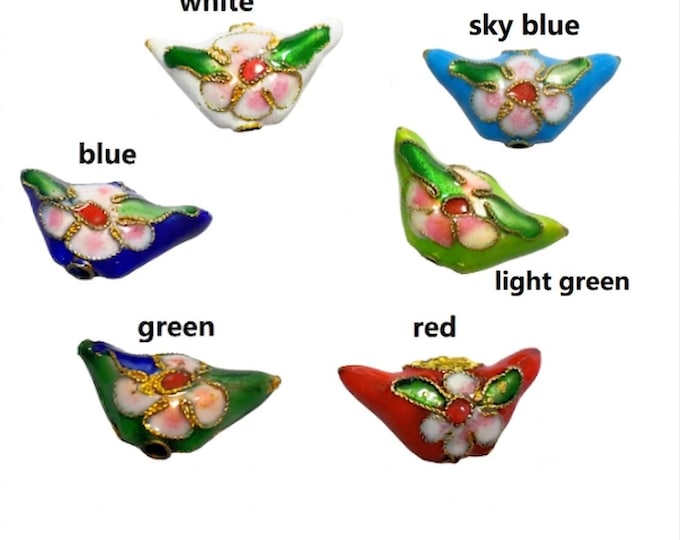 2pc 21x11mm Ingots cloisonné beads -pls pick a color