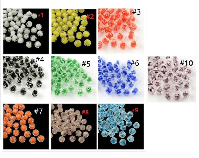 10pc 10mm Handmade Luminous Lampwork Beads glow in the dark tcb22-pls select your own color