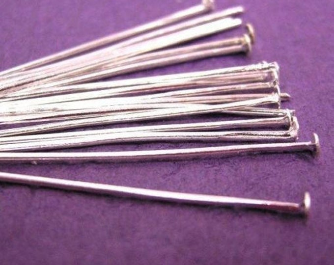 100pc bright silver finish head pin-pls pick a length