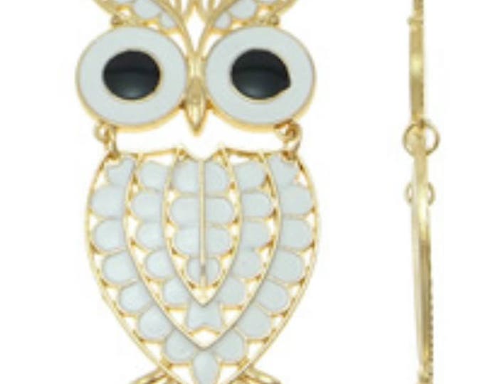 1pc 83x41mm zinc alloy enamel  owl pendant for Halloween -bb84