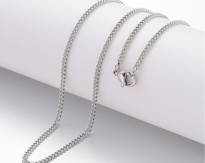 Wholesale 6 pc of 19.6 inches stainless steel twisted link necklaces -Pls pick amount