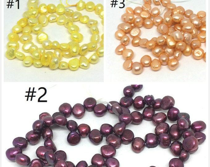1 strand  75pieces 6-7mm freshwater pearl beads-Pls pick a color