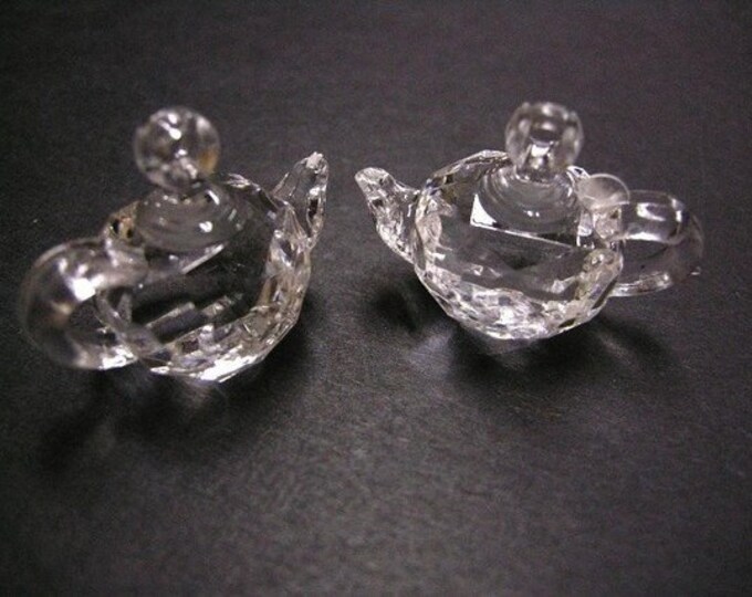 4pc large transparent acrylic teapot pendent-3490