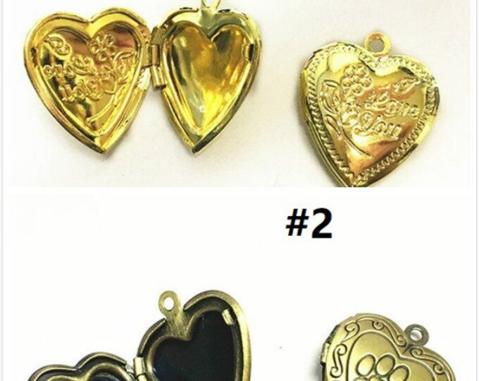 2pc   22x19mm photo locket pendant-pls pick a pattern