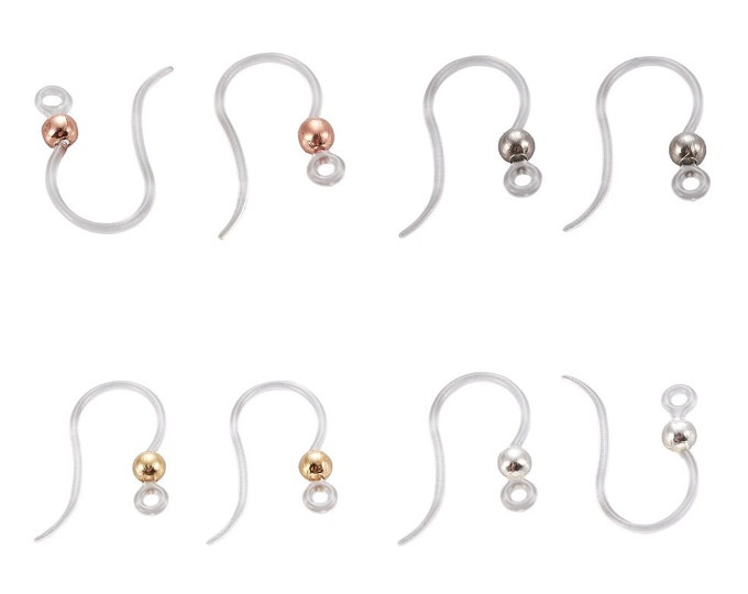 10pc(5 pairs) Eco-Friendly Plastic Earring Hooks-pls pick a color