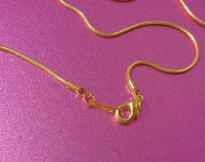 4 of 17 inch gold finish brass snake necklaces-5124