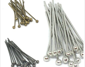 100pc 20mm gauge 25 brass made round head pin-pls pick a color