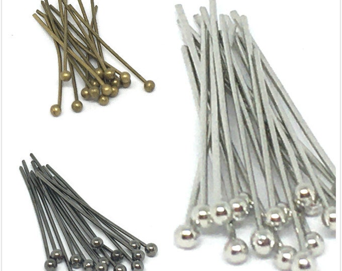 100pc 20mm gauge 25 brass made round head pin-pls pick a color