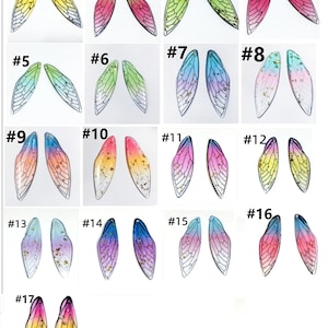4pcs resin made insect wing charms (51x16mm) FJ147-pls pick a color