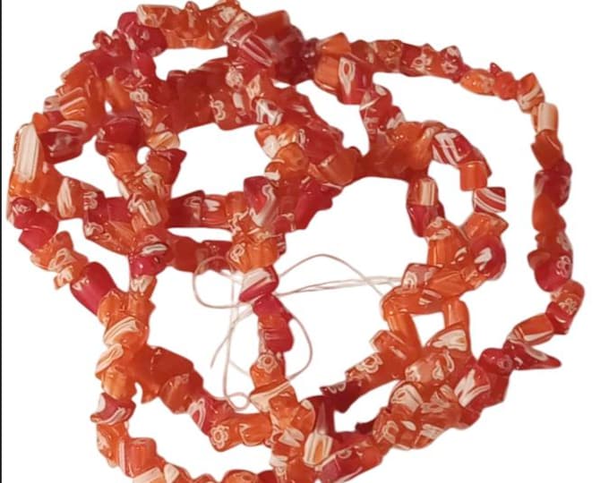 1 Strand 32 inch Millefiori Glass Chips Beads
