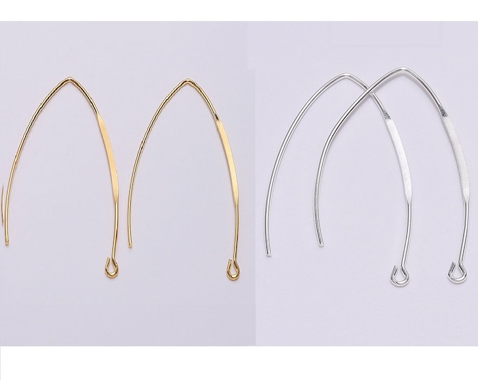 20pc 43x30mm brass made earring hooks- pls pick a color