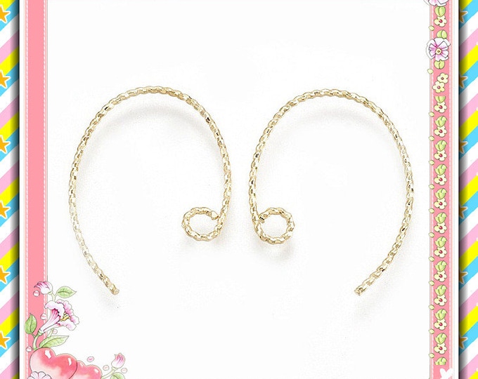 10pcs Brass Earring Hooks with 18K Gold Plated Hypoallergenic Jewelry Findings