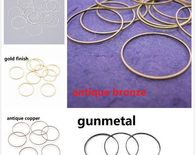 20pc 25mm  brass made smooth round ring-pls pick a color