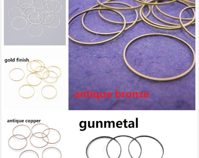 20pc 25mm  brass made smooth round ring-pls pick a color