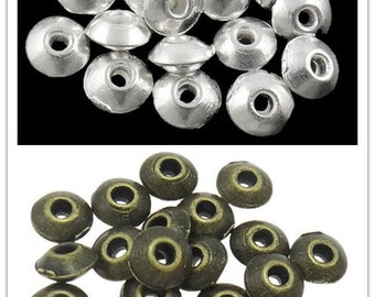 100pc 5mm  metal  beads/spacers-pls pick a color