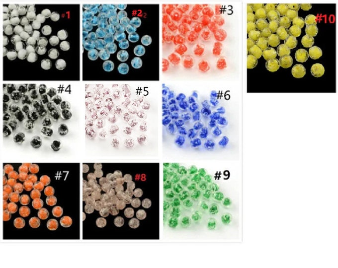10pc 8mm Handmade Luminous Lampwork Beads glow in the dark-pls select your own color