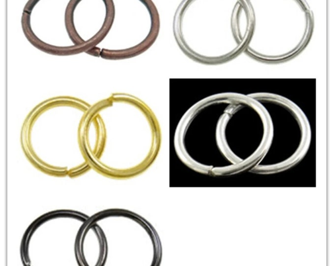 30pc 16mm metal  jump rings, 1.5mm thickness-pls pick your color