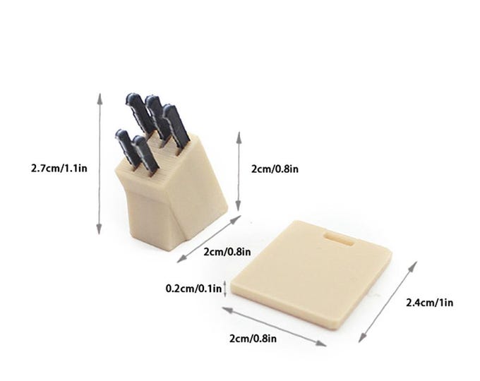 1:12 Scale Mini Kitchen Tool Holder – Dollhouse Accessory