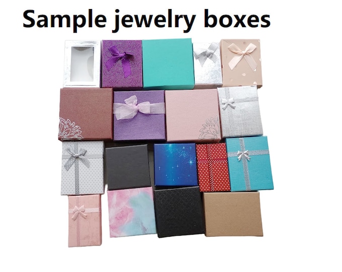 12pc mix pattern and size cardboard jewelry boxes-randomly selected