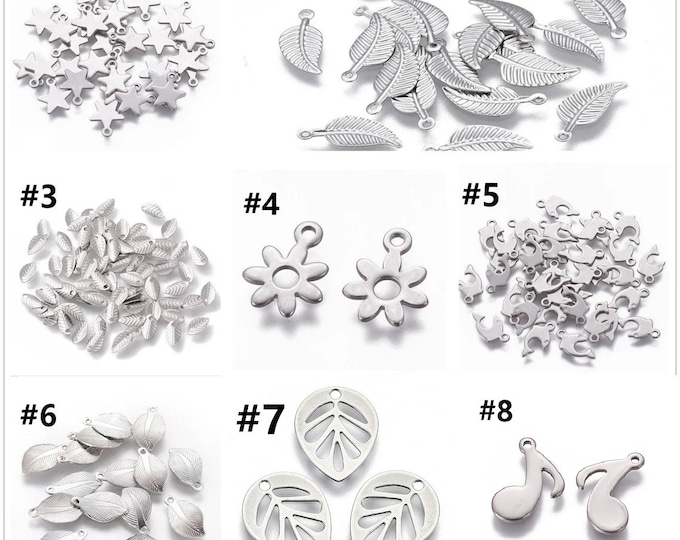 Chic 304 Stainless Steel Charms - Choose Your Preferred Pattern for Stylish Accessories!