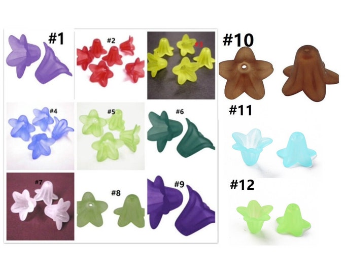 10pc 16x12mm acrylic lily beads-pls pick a color