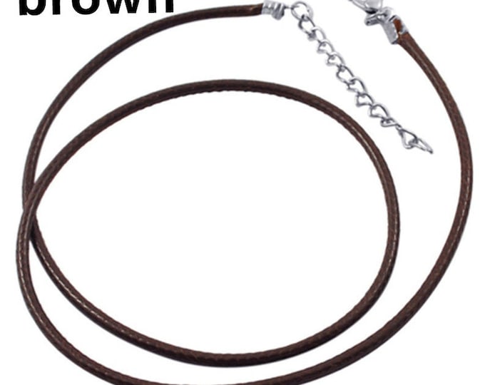 5pc 17 inch Imitation Leather Cord Necklaces-pls pick a color
