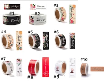 30pcs "Thank You For Supporting My Small Business" stickers 7.6x2.5cm -pls pick a pattern