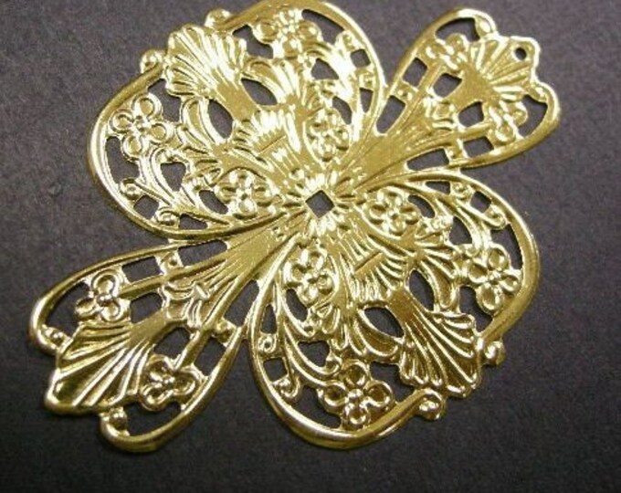 6pc large gold finish filigree fancy wraps-3902