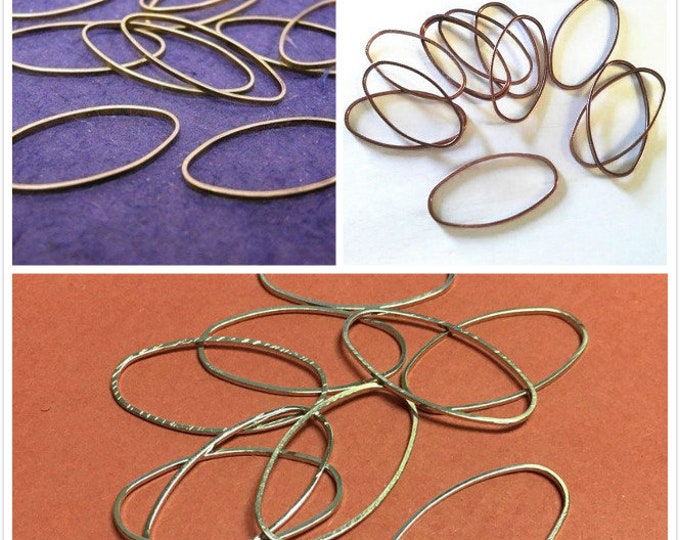 12pc 30x15mm brass made oval links-pls select your own color