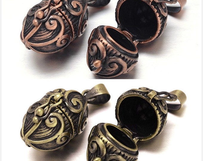 1PC fancy Carved Bicone Rack prayer pendant-pls pick a color