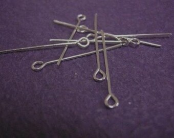 100pc  nickel look eye pins-pls pick a length