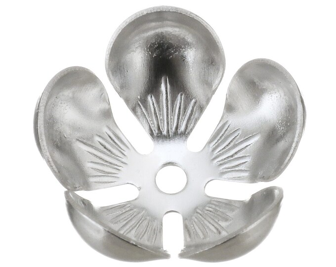 12pc 13x5mm stainless steel flower shape  bead caps-LL2047